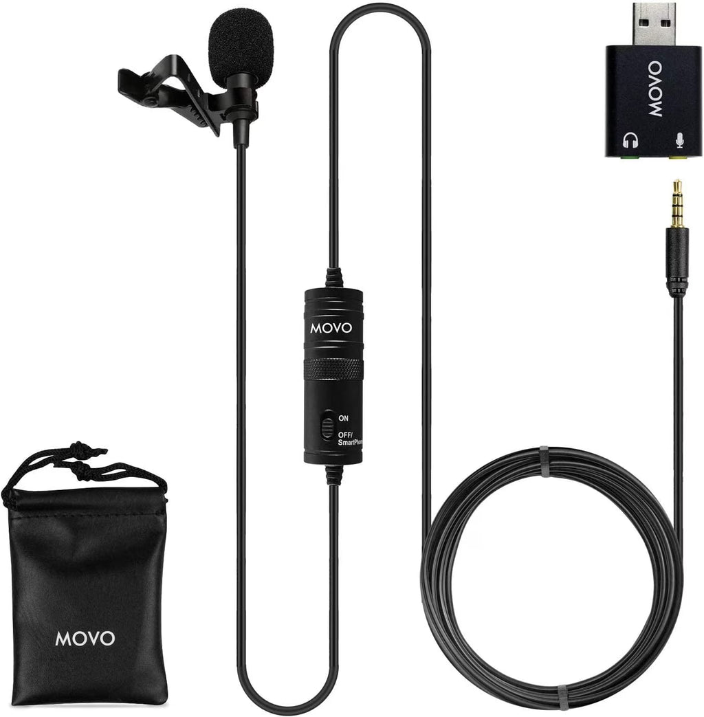 Lavalier Microphone for Computer, iPhone and Android Smartphones D31330