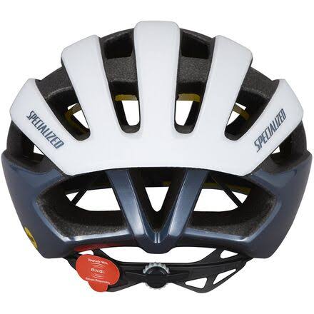 Satin White Gloss Ice Blue MIPS Helmet O2656