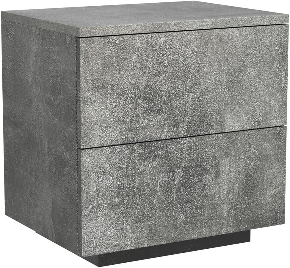 LED Nightstand Bedside Table Set Of 2 with 2 Drawers I508135