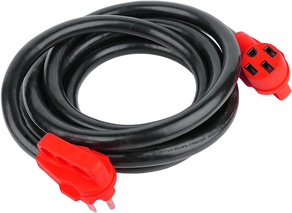 15FT 50AMP NEMA 14-50 Heavy Duty 6/3+8/1 AWG RV Extension Cord I333793