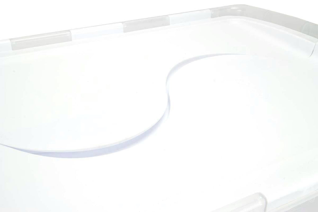 48 Quart Clear Hinged Lid Storage Box Tote (30 Pack) R64645