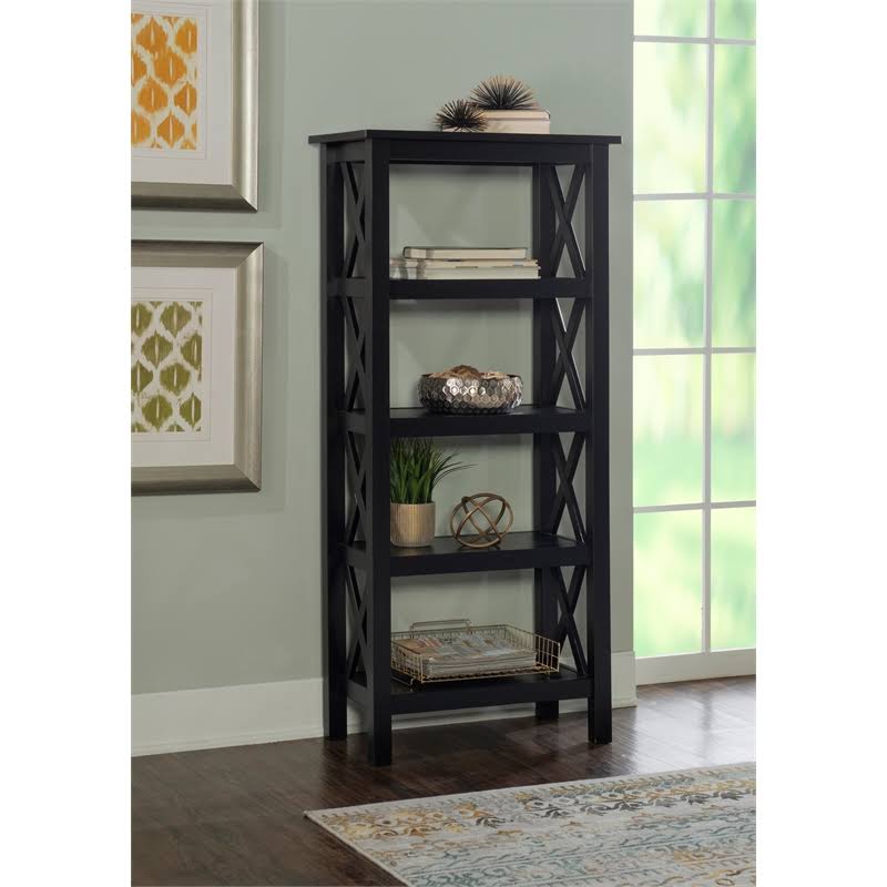 Black Wood Bookcase D215758