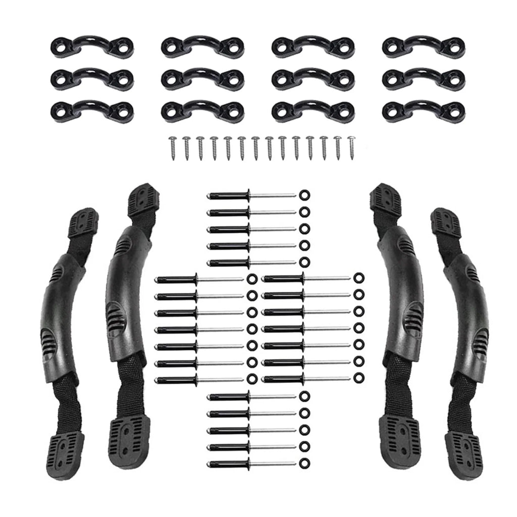 Black Kayak Carry Handles with Screws Pad Eye A507