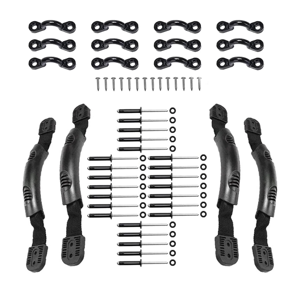 Black Kayak Carry Handles with Screws Pad Eye A507