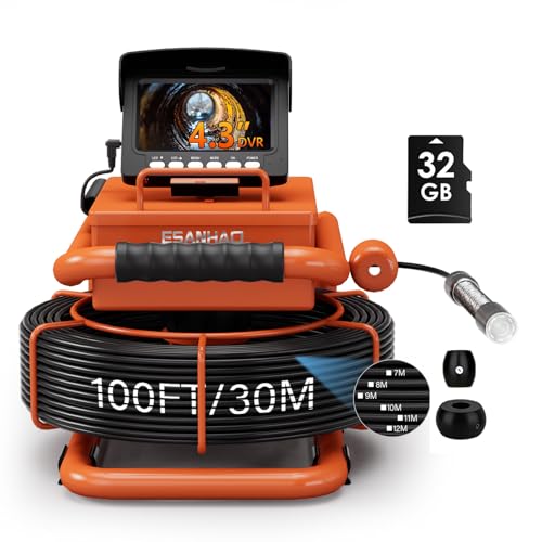 22mm 1000TVL HD Sewer Camera with 4.3" IPS Screen and 32GB Card D383185