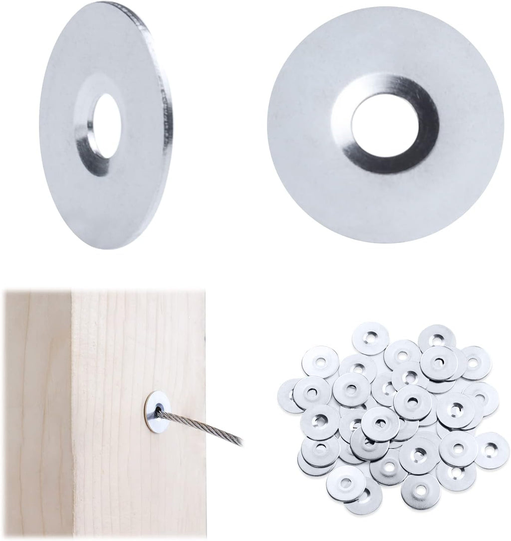 40Pack Cable Railing Kit Protector Sleeve Grommet for 1/8 5/32 3/16 Wire Rope T316 Stainless Steel G74162