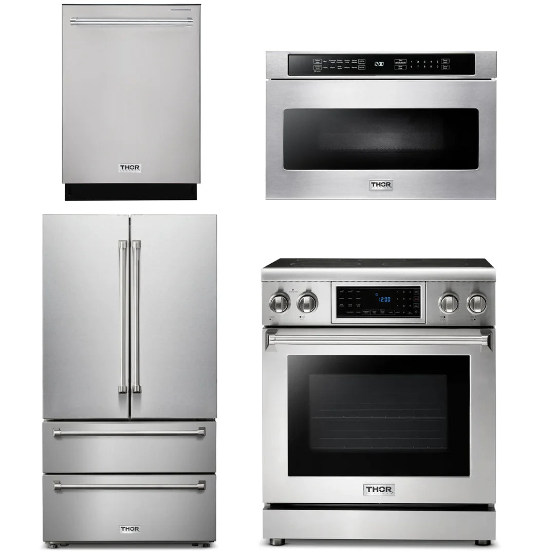 30 Electric Range, Microwave, Refrigerator, Dishwasher F124