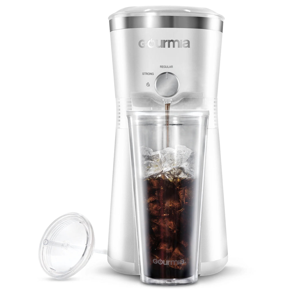 Red Iced Coffee Maker with 25 fl oz Tumbler N816367