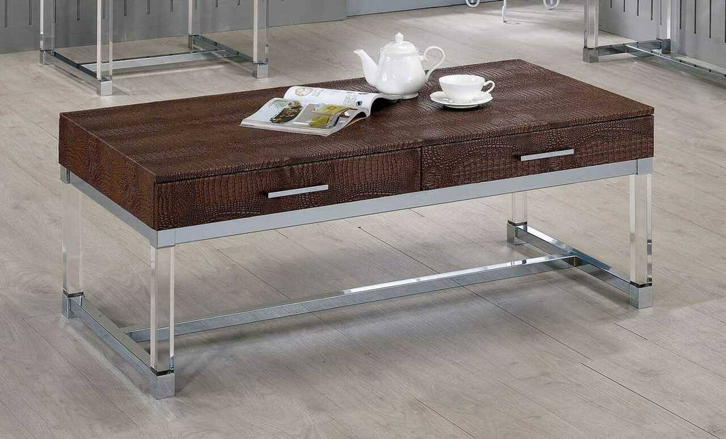 Brown Contemporary Coffee Table W82552