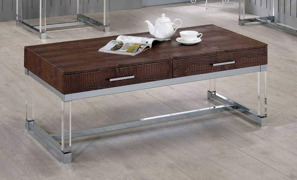 Brown Contemporary Coffee Table W82552