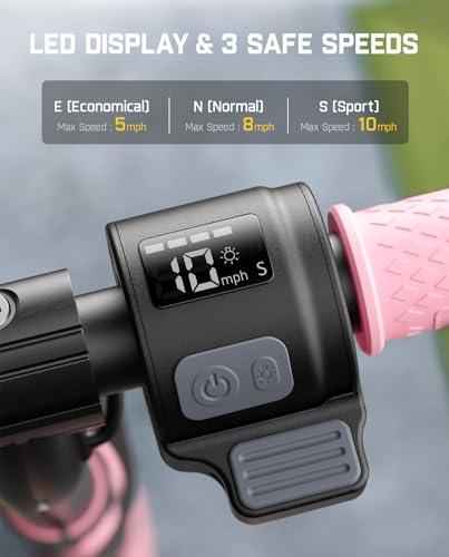 Electric Scooter, Adjustable Handlebar Height, 5 Miles Range, 3 Speed Mode M438180