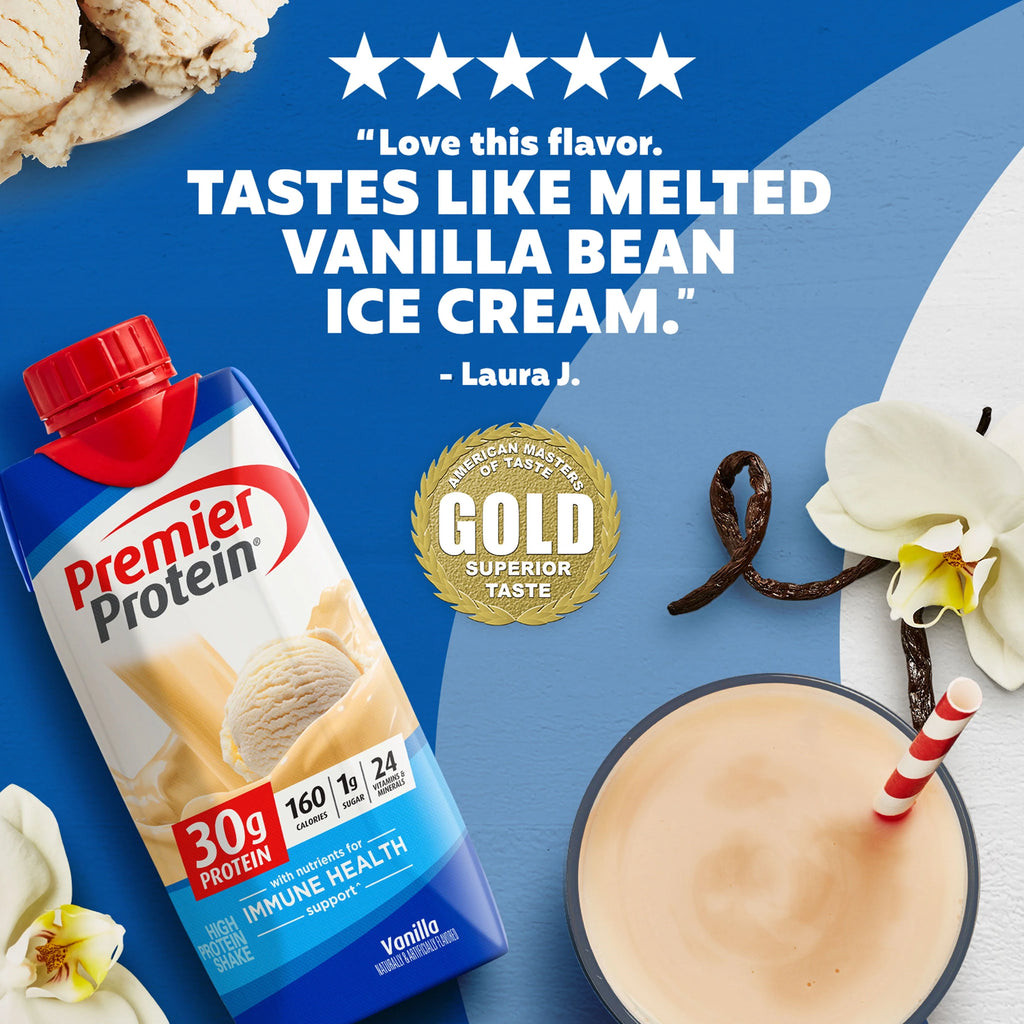 Vanilla Protein Shake, 30g Protein, 11 fl oz, 12 Ct P728286