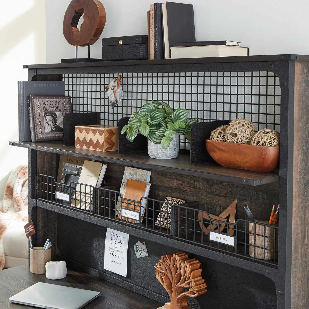 Industrial Desktop Hutch Z56512