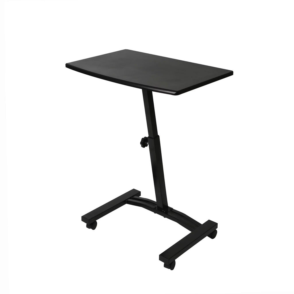 Black Height Adjustable Mobile Laptop Cart Desk with Wheels Q959