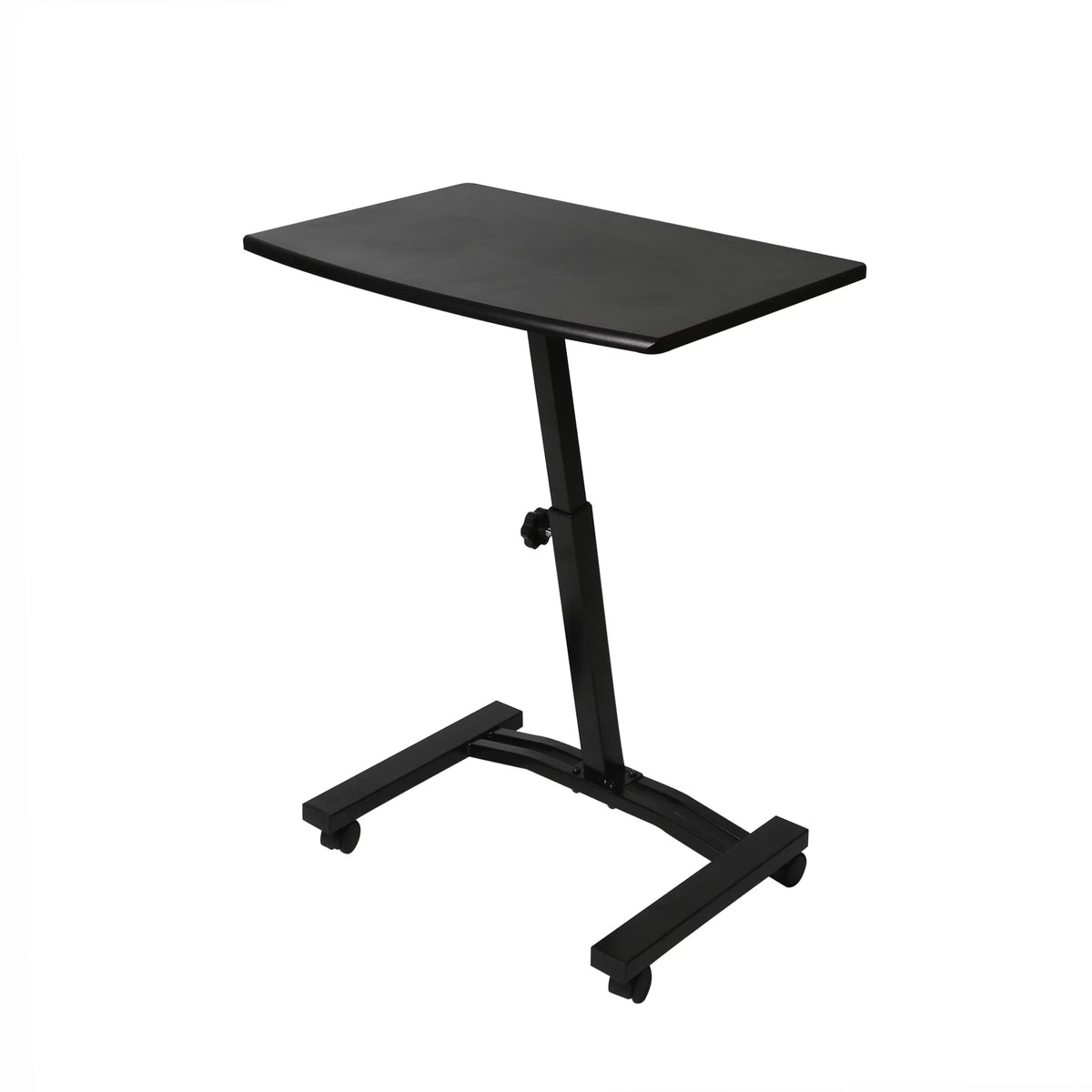 Black Height Adjustable Mobile Laptop Cart Desk with Wheels Q959