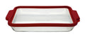 3-quart Glass Baking Dish with Airtight Lid, Cherry Red C49483
