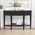 Black Curved Console Table with 3 Drawers C26194