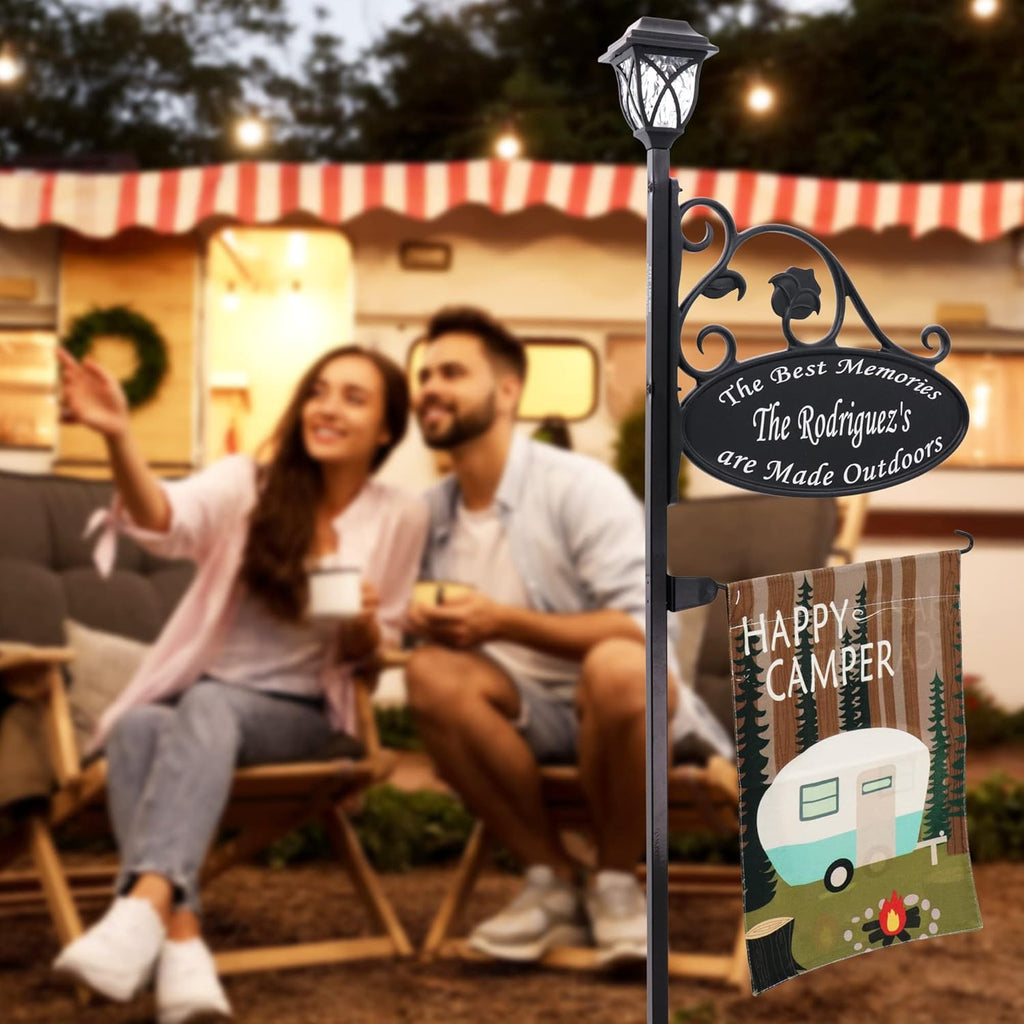 Double Sided Reflective Sign with Solar Light Q6289
