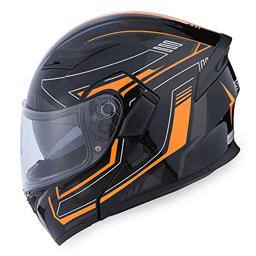 Modular Full Face Helmet Flip up Dual Visor B9371