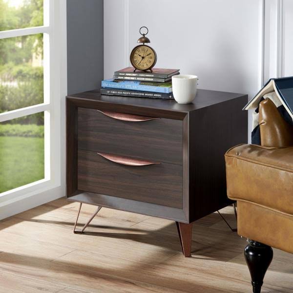 Wenge 2-Drawer Nightstand Q58478