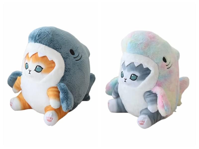 Grey Blue Dazzling Gold Plush Toy Stuffed Animal Doll Pillow G3998