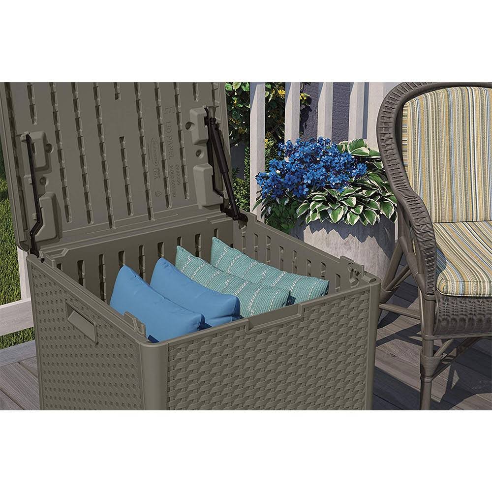 60 Gallon Resin Outdoor Storage Deck Box 2 Pack U3768
