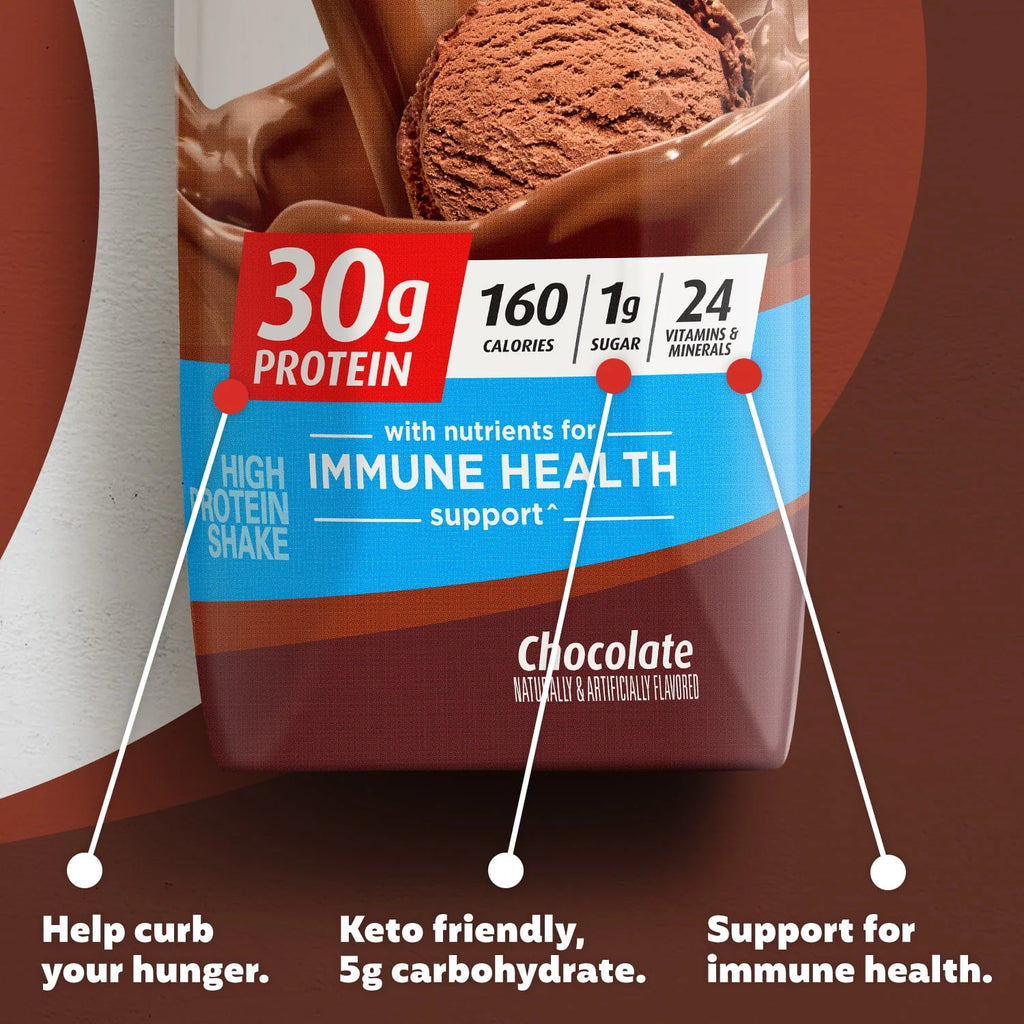 Vanilla Protein Shake, 30g Protein, 11 fl oz, 12 Ct P728286