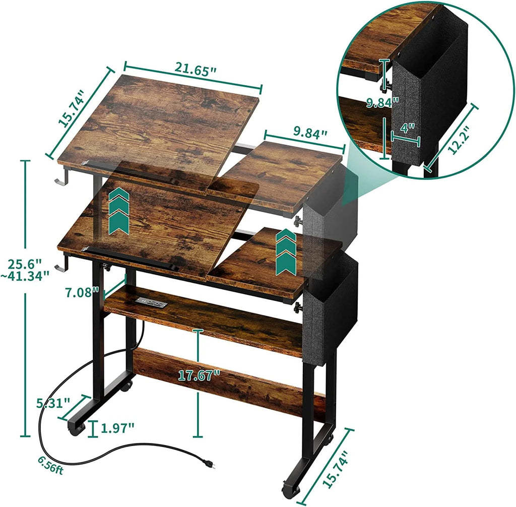 Portable Laptop Table with Charging Station K614875