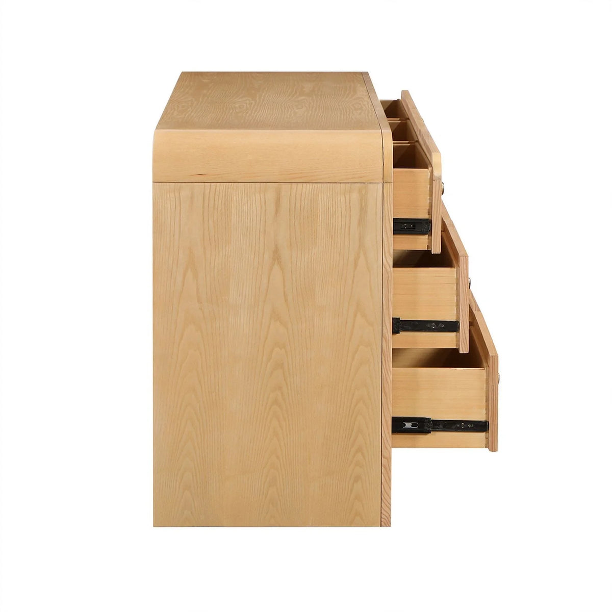 Brown 9-Drawer Rattan Wood Dresser T2707