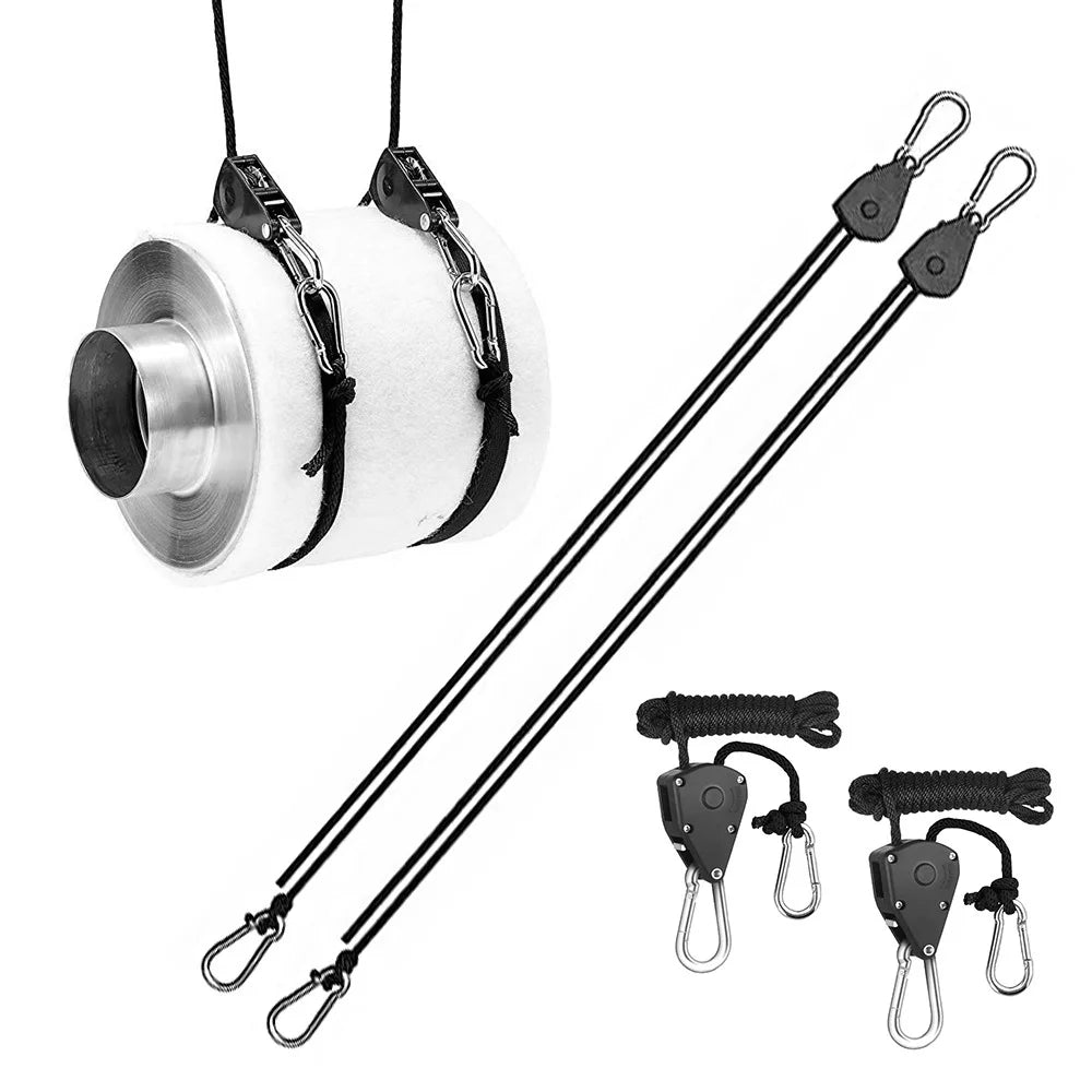8pcs Heavy Duty Pulley Ratchets Rope Clip Hanger Set V830816