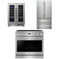 36 Gas Range, Refrigerator and Wine Cooler Z190355