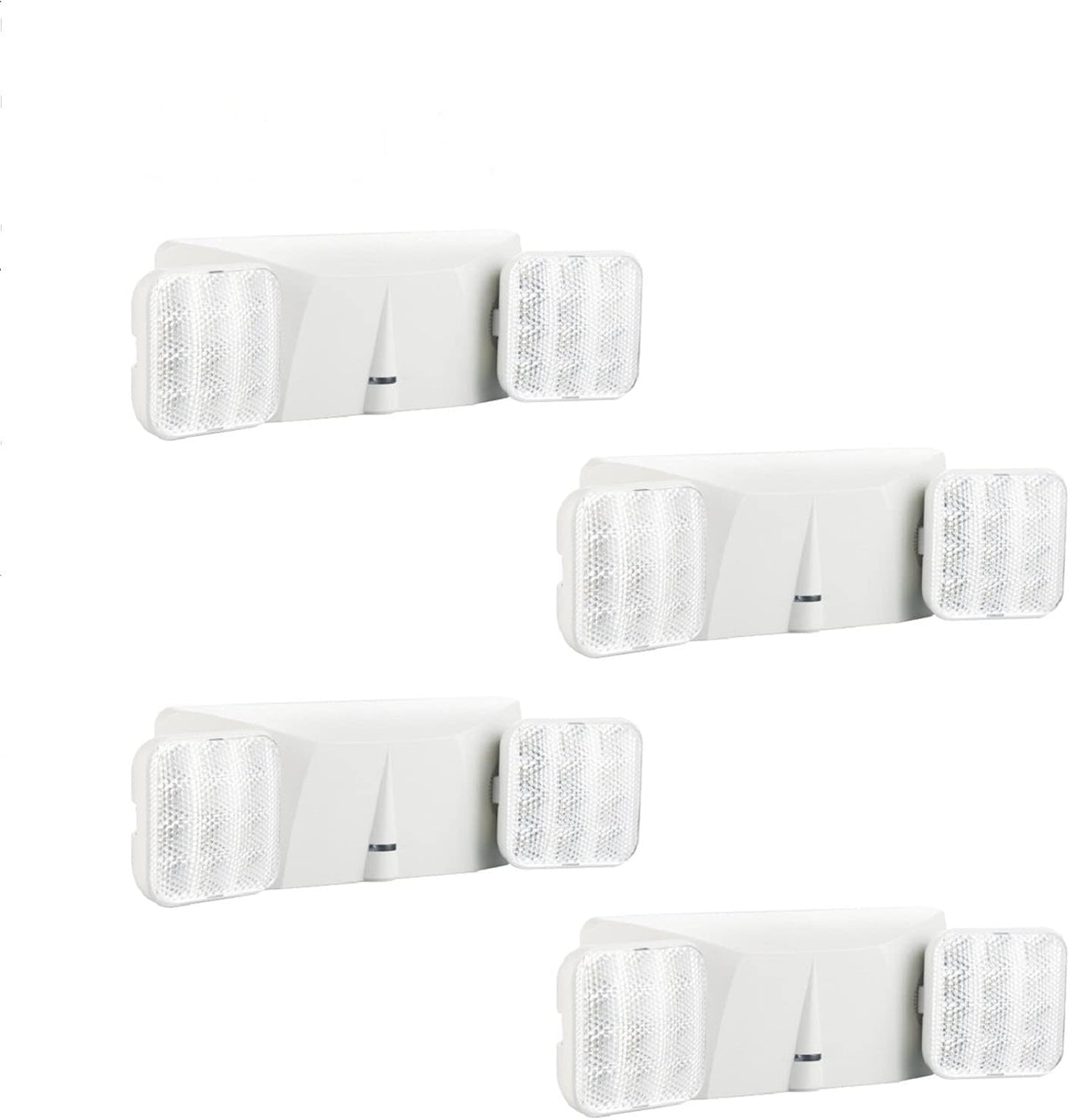 LED 4 Pack White Commercial Lighted Exit Signs with Emergency Lights I4006