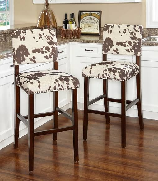 Cow Print Bar Stool V5885
