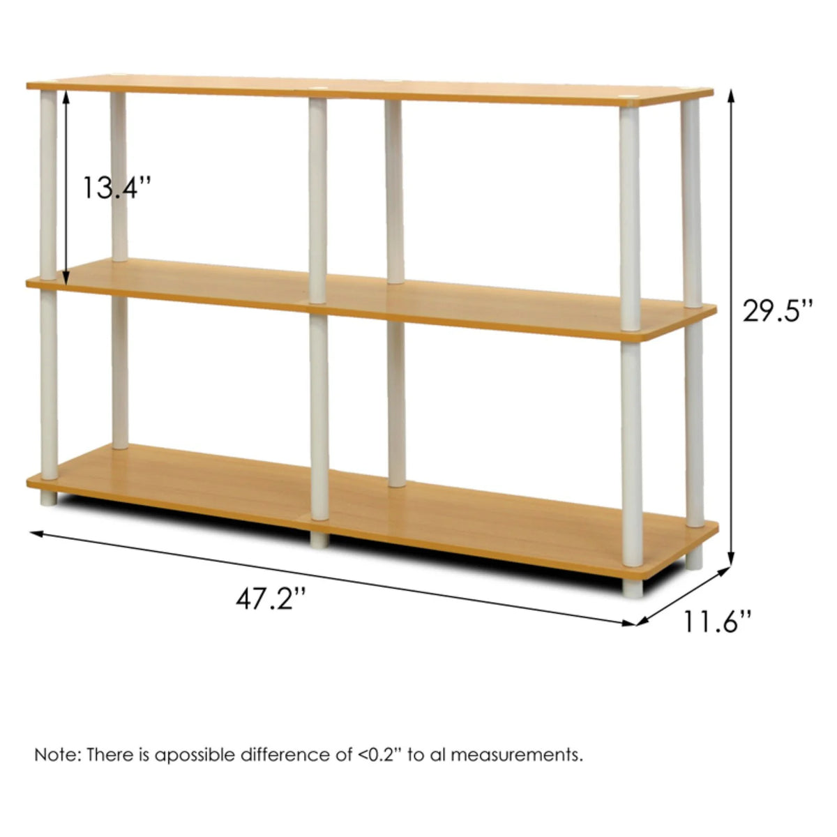 3-Tier Double Size Storage Display Rack in Black/Gray E937