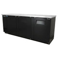 90" 3 Section Bar Refrigerator with Swinging Solid Doors K14300