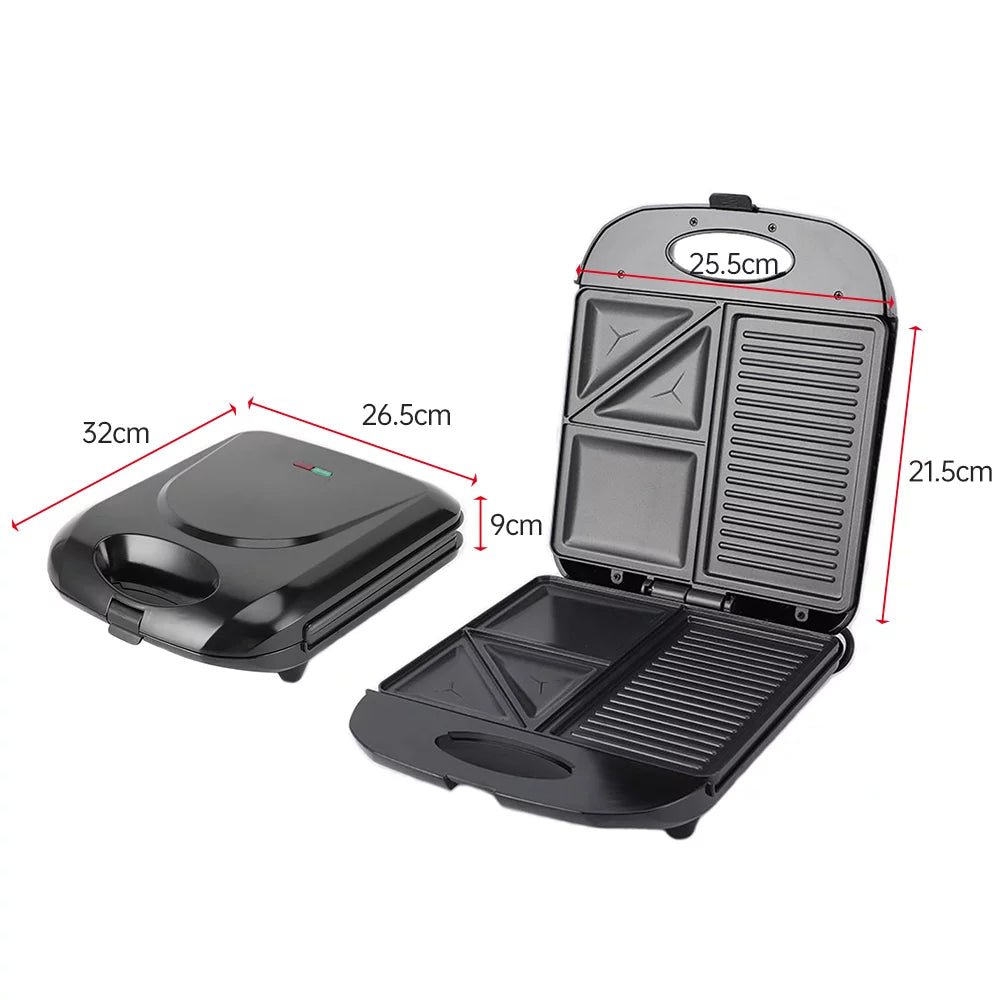 3in1 Non-Stick Waffle Maker 1400W A2977