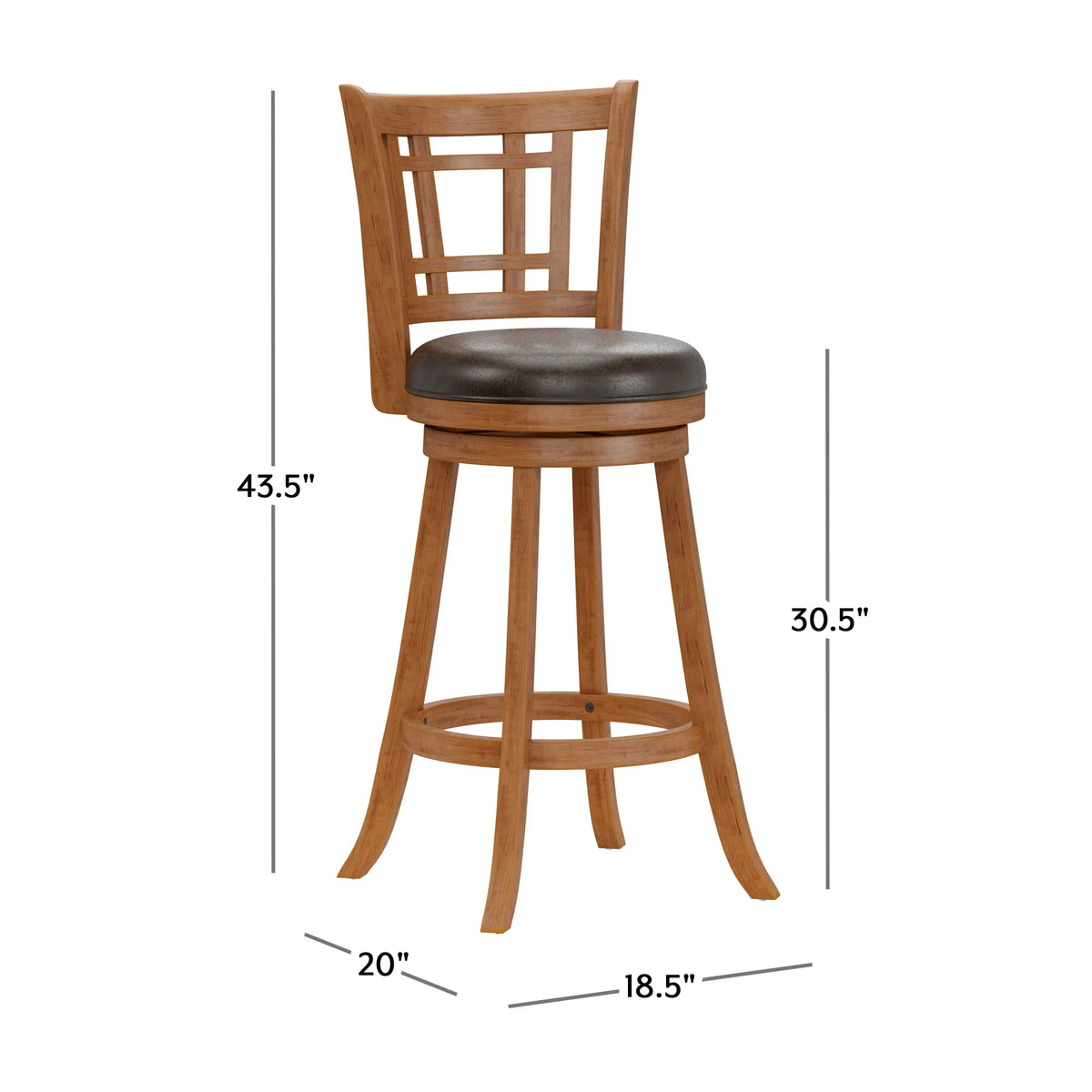 Brown Swivel Bar Stool J2183