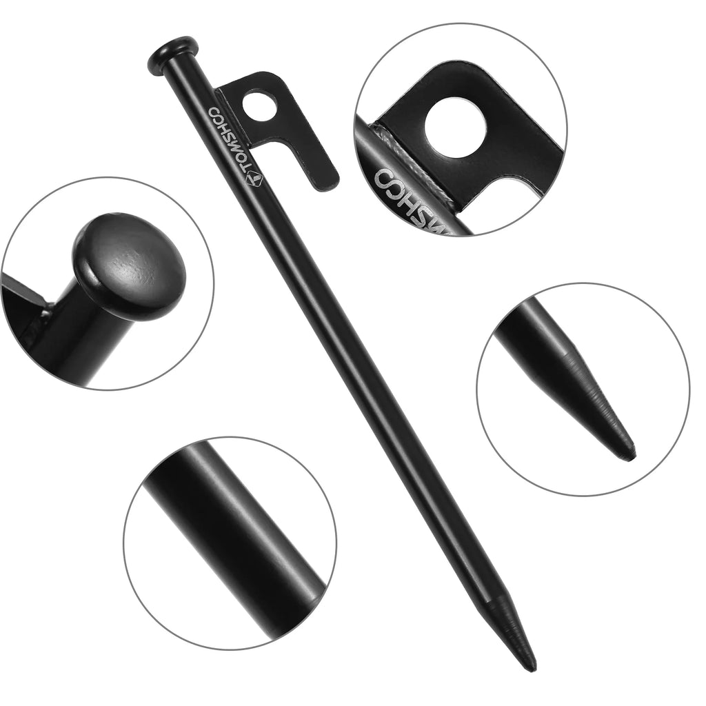 8 Inch /12 Inch Steel Tent Pegs with Storage Bag B753429