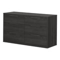 Contemporary 6-Drawer Double Dresser Gray Oak G595