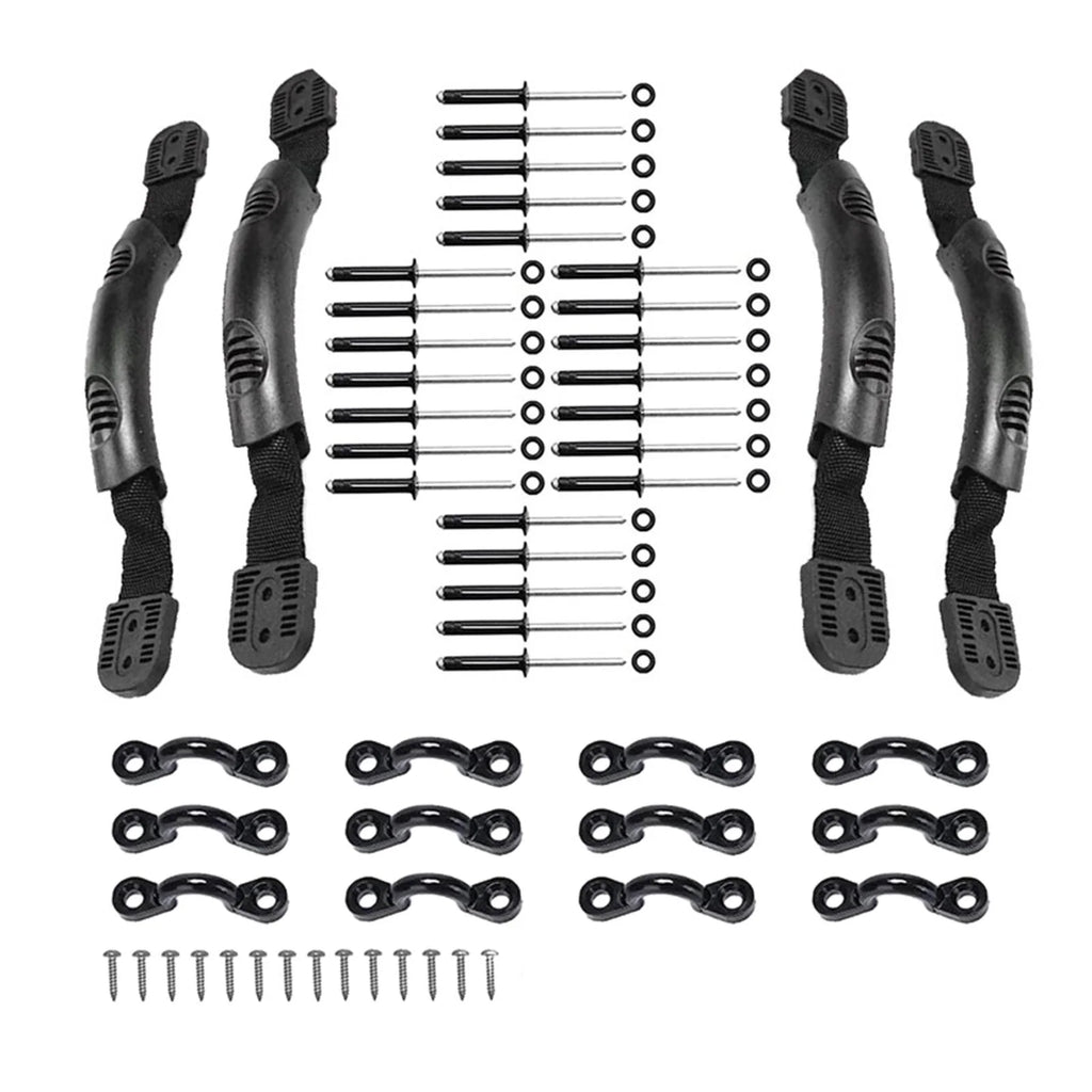 Black Kayak Carry Handles with Screws Pad Eye A507
