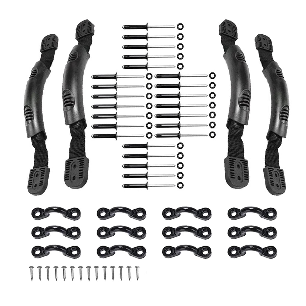 Black Kayak Carry Handles with Screws Pad Eye A507
