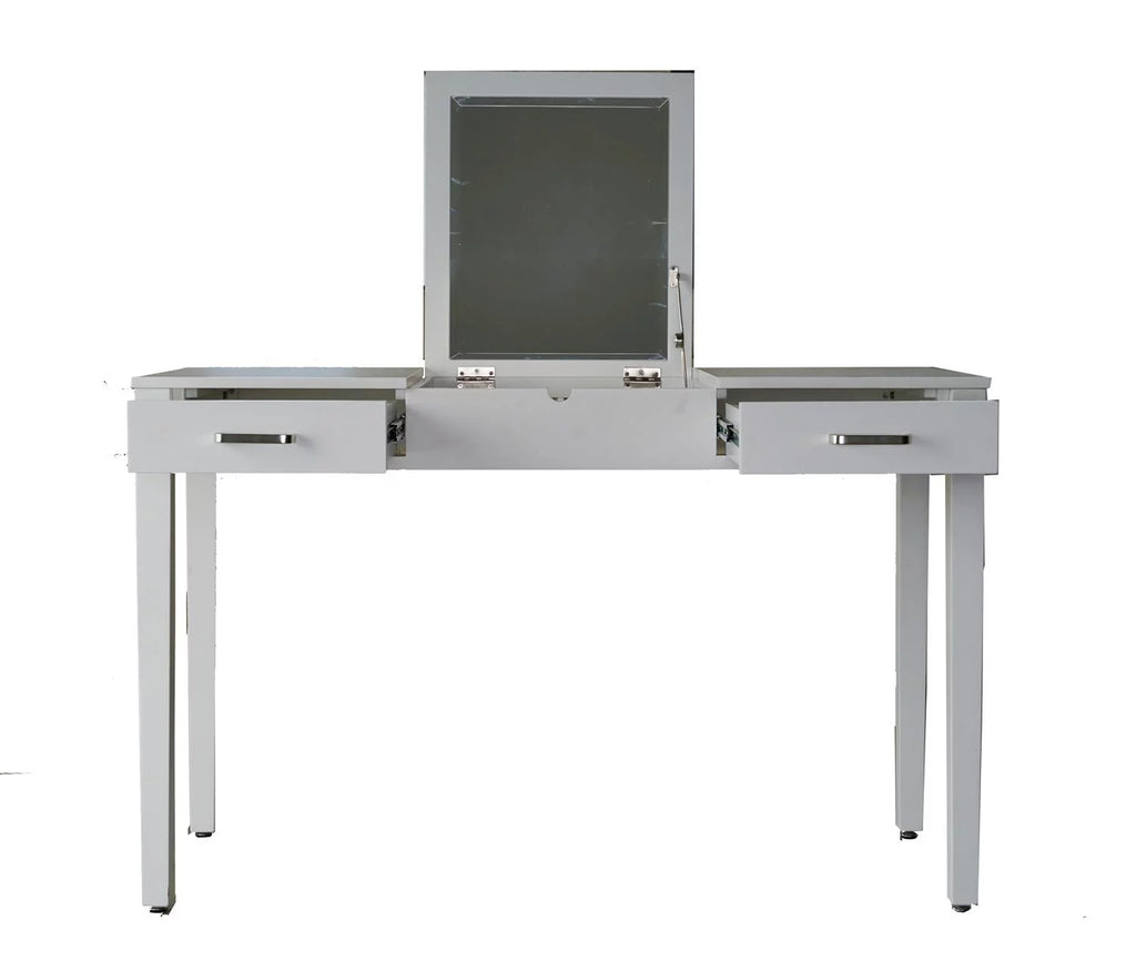 White Rectangle Writing Desk with Drawer L5519