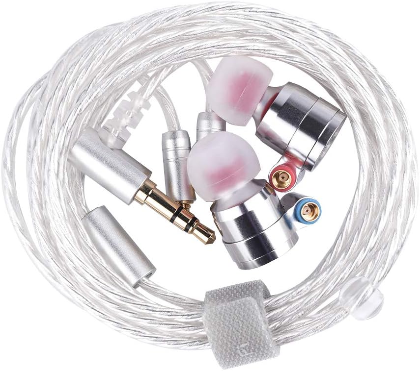 TIN HiFi T4 10mm Carbon Nanotube Dynamic Driver in-Ear Monitor Earphones with Silver-Plated MMCX Cable U373