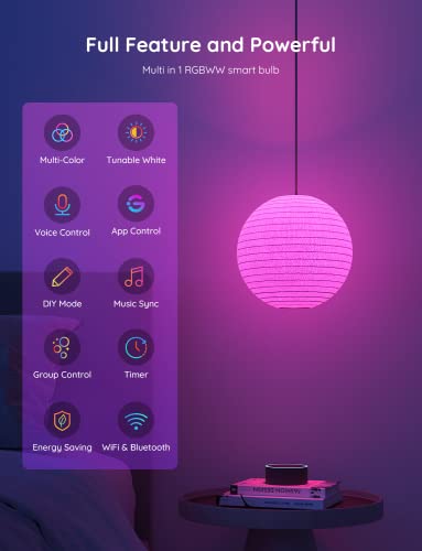 2 Pack WiFi Bluetooth Color Changing Light Bulbs B696470