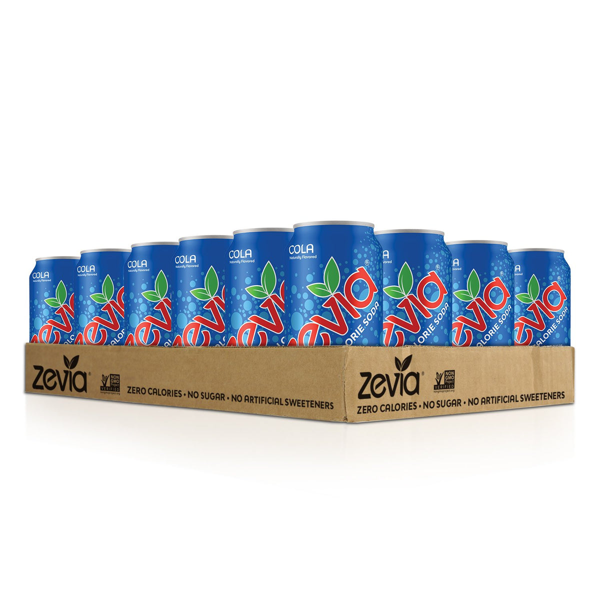 Zero Calorie Soda Cola 12 Ounce Cans Pack of 24 and Zero Calorie Energy Drink Raspberry Lime 12 Ounce Cans Pack of 12 U64361