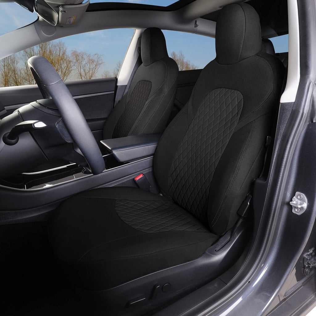 Gray and Black Car Seat Covers Set W375