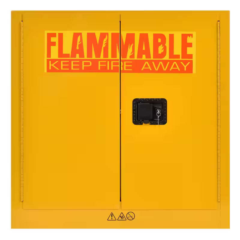 Yellow Steel Freestanding Flammable Liquid Storage Cabinet G66681