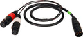 XLR Male to 2 XLR Female 10ft Y-Cable W5507