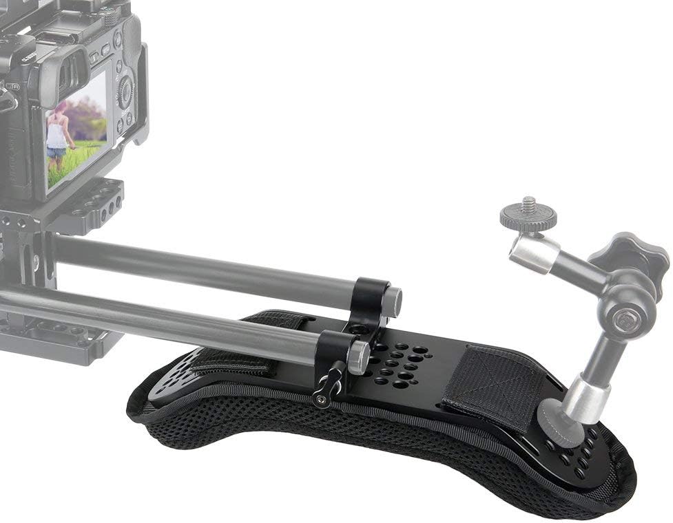 Shoulder Mount Support System for Video Camcorder Camera DSLR Rig (15mm Railblock) Pack of 2 H39595