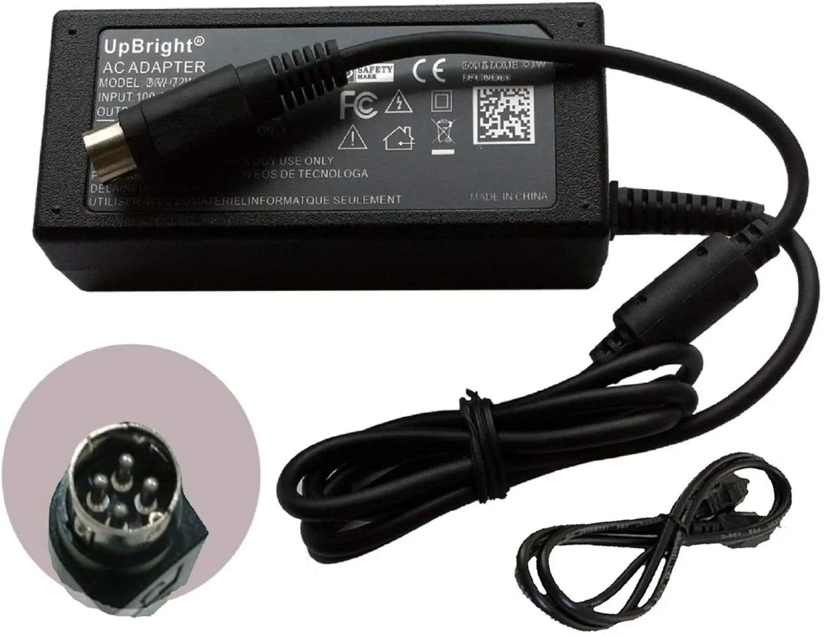 12V AC/DC Adapter 4-Pin DIN Power Supply E930